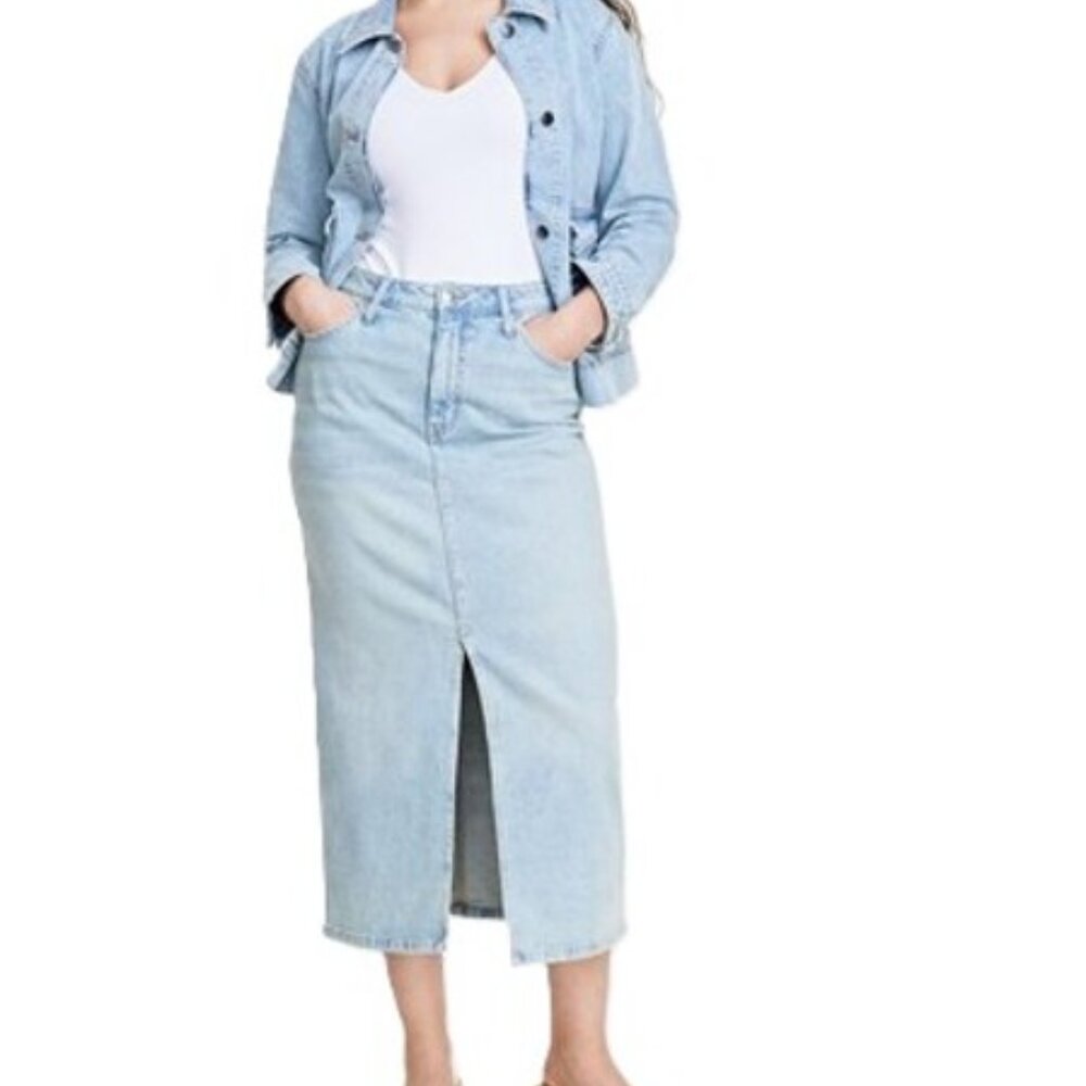 Macy's On 34th Women's Denim Midi Skirt Sz 12
